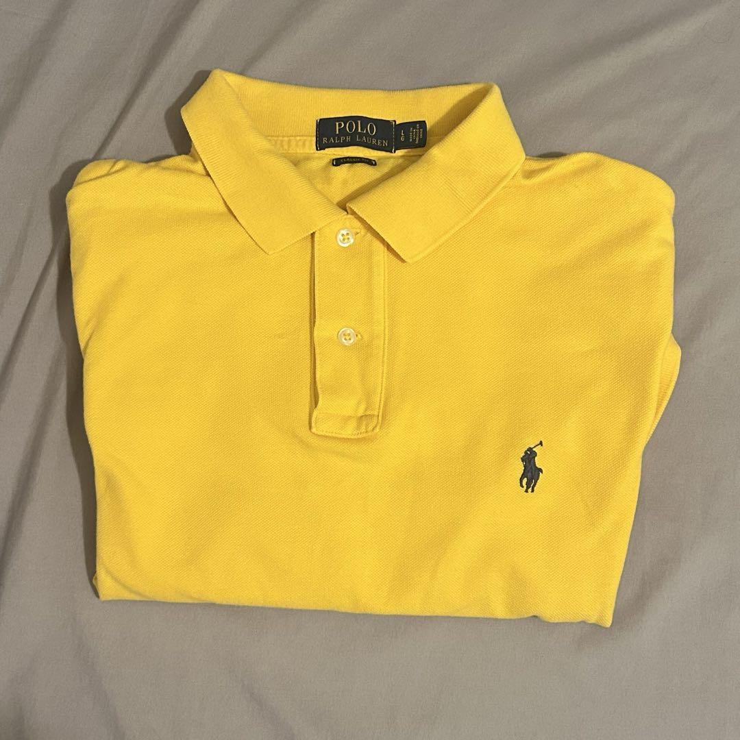 POLO Ralph Lauren イエロー 紺 M ポロシャツ 半袖 - メルカリ