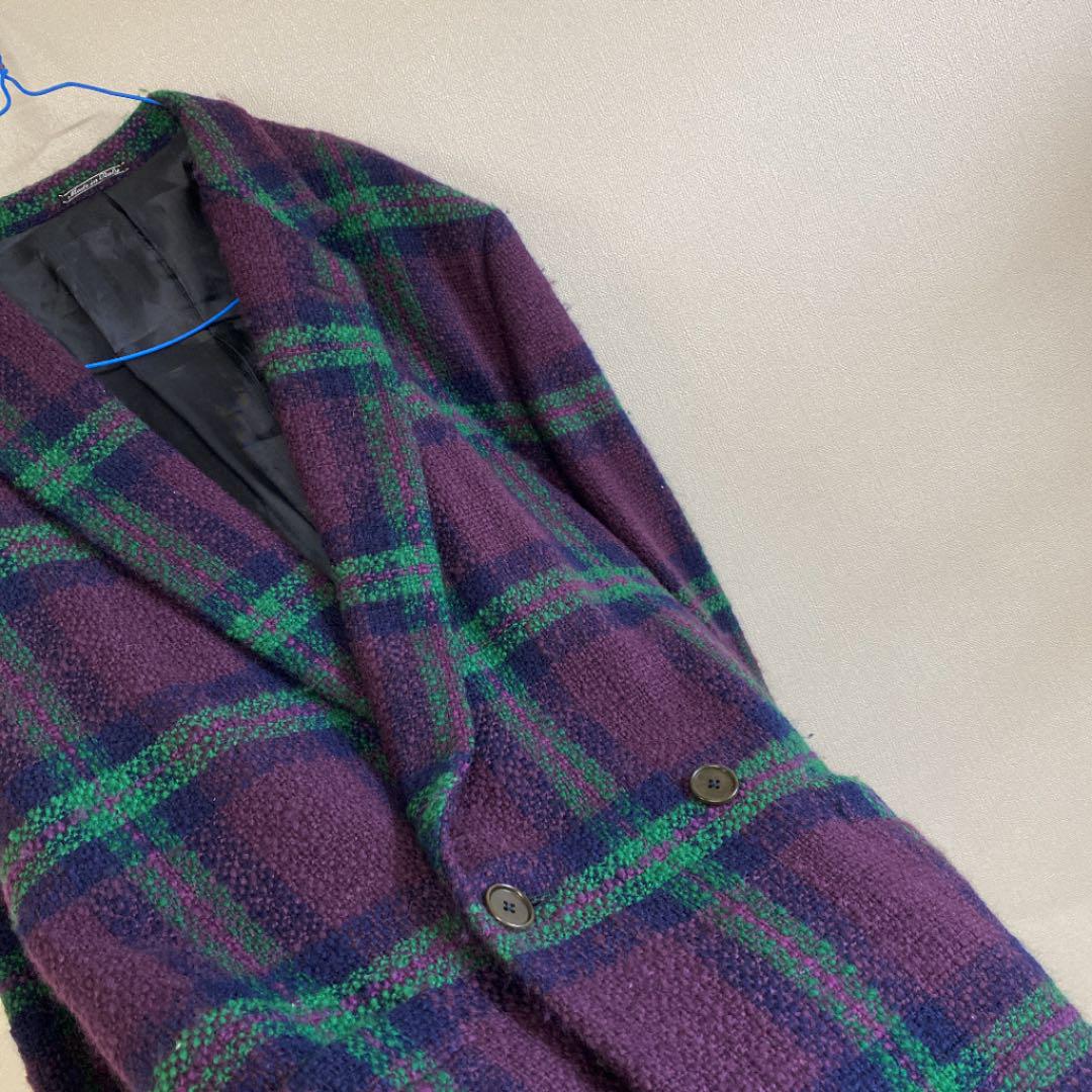 のサイズ GIANNI ヴィンテージ チェックコート R7 WZ0cA-m55673725881 VERSACE レトロ ジャケット