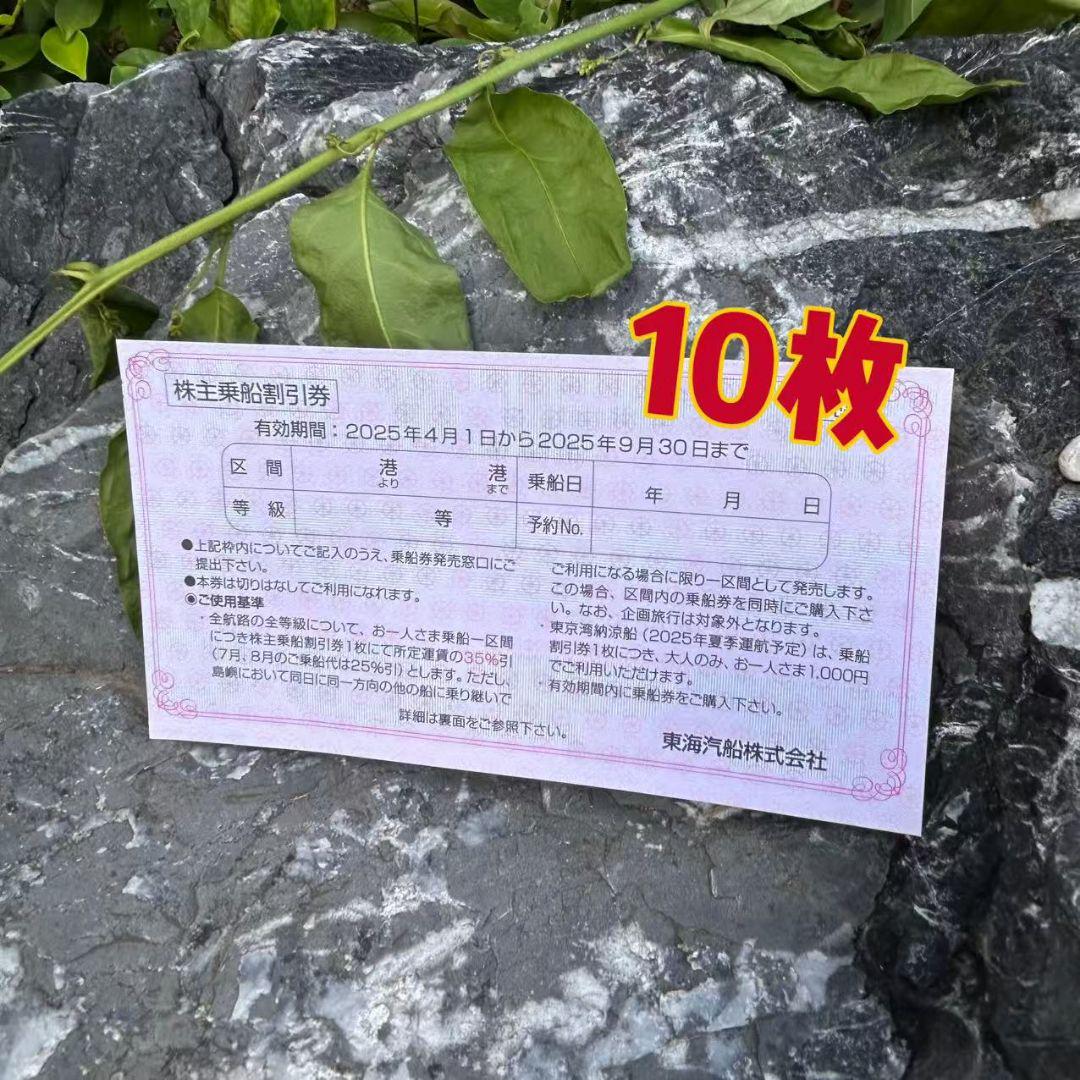 東海汽船 株主乗船割引券×10枚 2025.9.30まで 株主優待券 - メルカリ