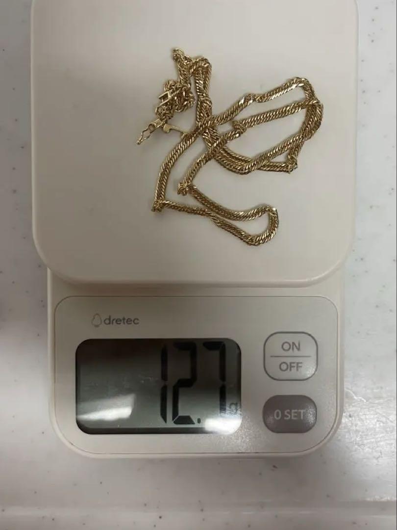 18K 18金 12面トリプル 12g 24Kペンダント エリザベス喜平50cm