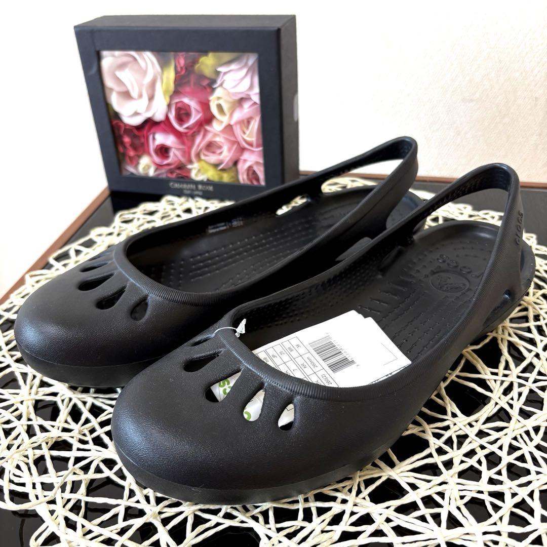 【国内発送】 廃盤品✴︎希少✴︎新品】crocs／クロックス マリンデイ 黒 w9 靴