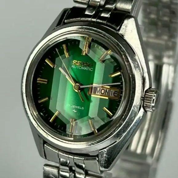 SEIKO セイコー ジョイフル 自動巻き時計 グリーンダイヤル 純正ブレス付