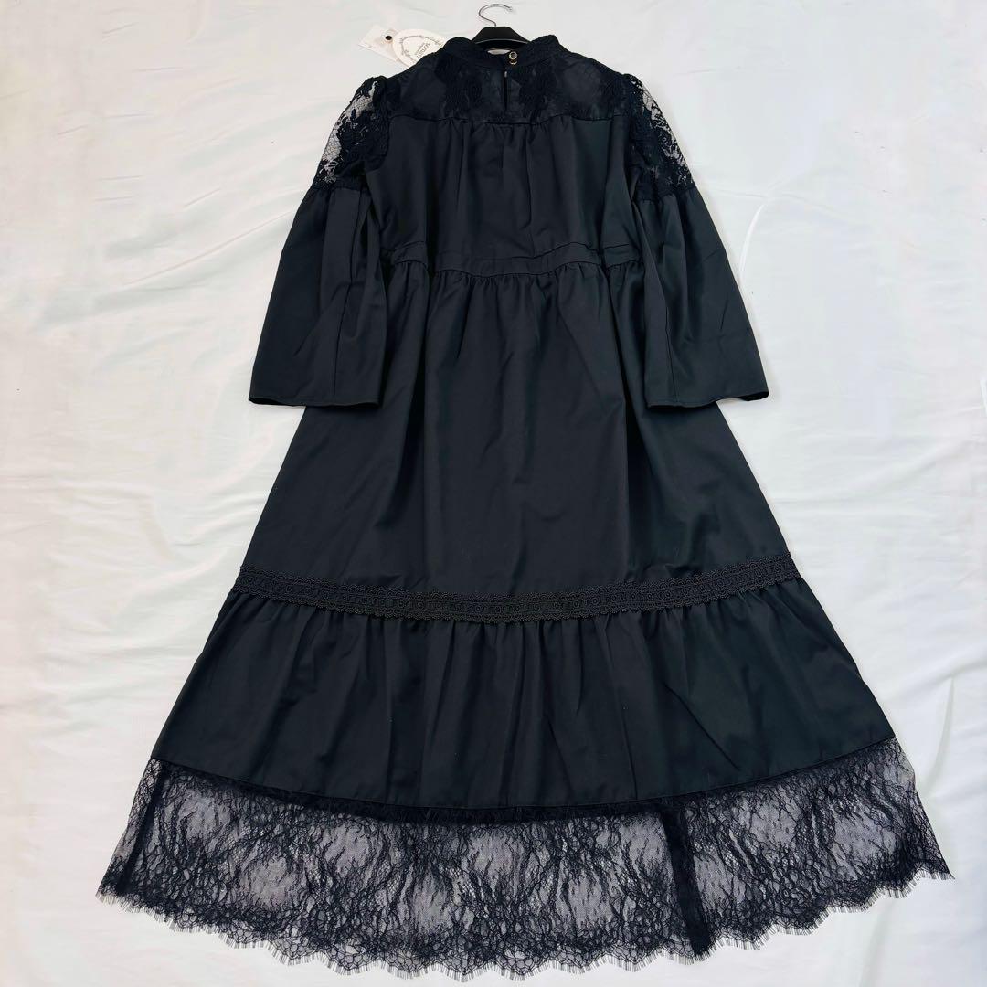 タグ付き 美品 somari レース切替ティアードロングワンピース