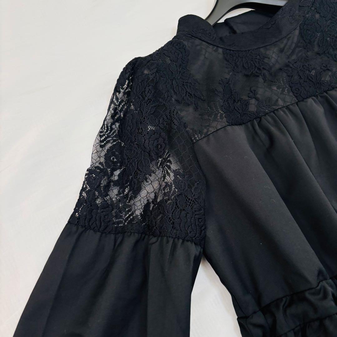 タグ付き 美品 somari レース切替ティアードロングワンピース