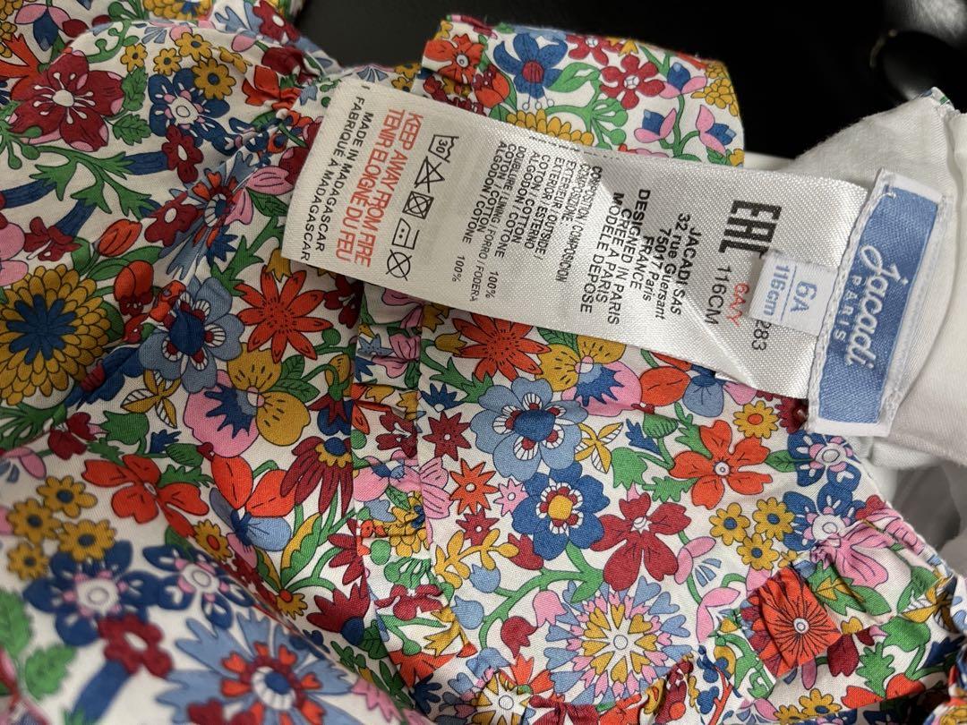 jacadiリバティ花柄ワンピース6A