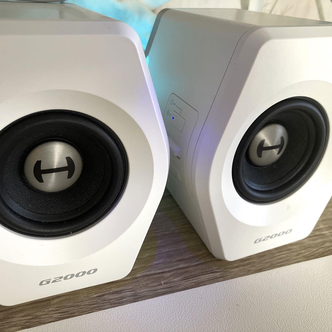 ほぼ新品】Edifier G2000 ホワイトスピーカー - メルカリ