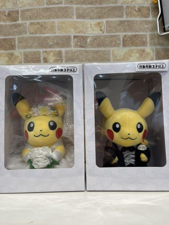 定番から人気 ピカチュウ ウェディング ぬいぐるみセット(洋装ver 当店カスタムオーダー ピカチュウウェディング 洋装セット ぬいぐるみ ぬいぐるみ