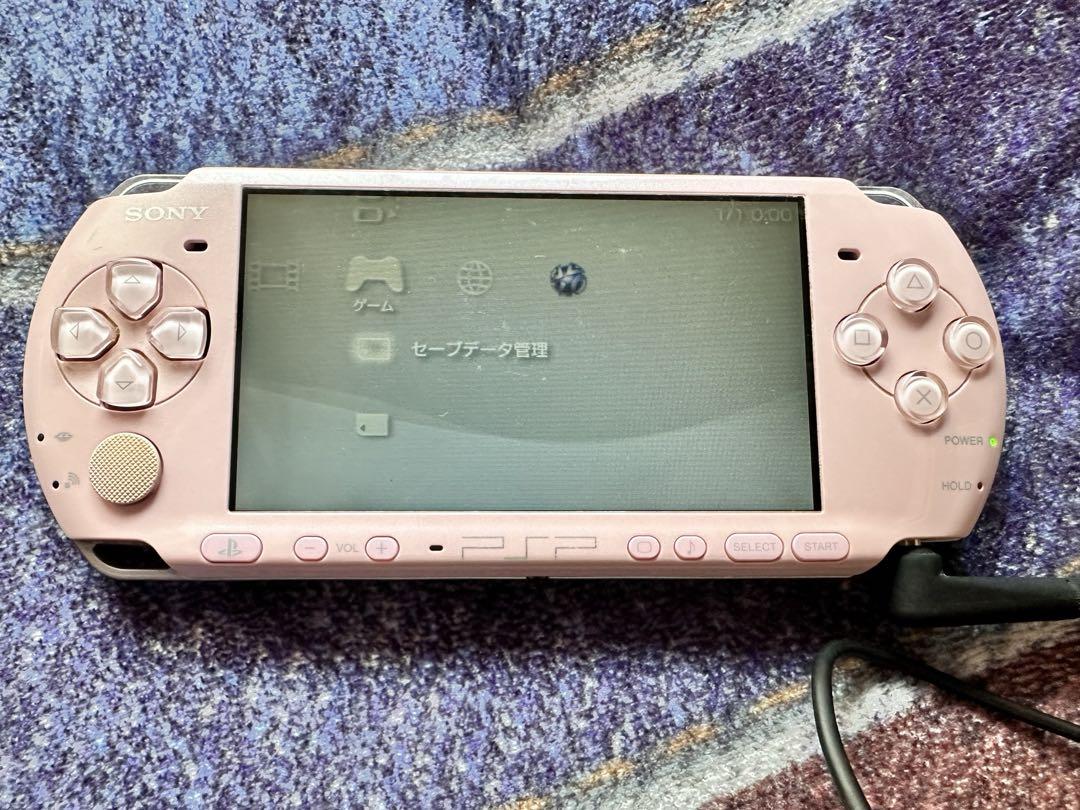 PSP-3000ZP ブロッサムピンク　+カセット2本