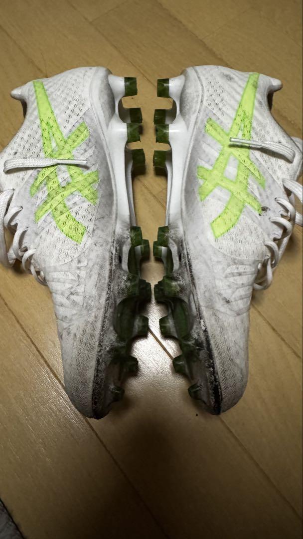ASICS サッカーシューズ スパイク ホワイト/ライムグリーン ASICS アシックス DS LIGHT X-FLY PRO 3(ホワイト×グリーン