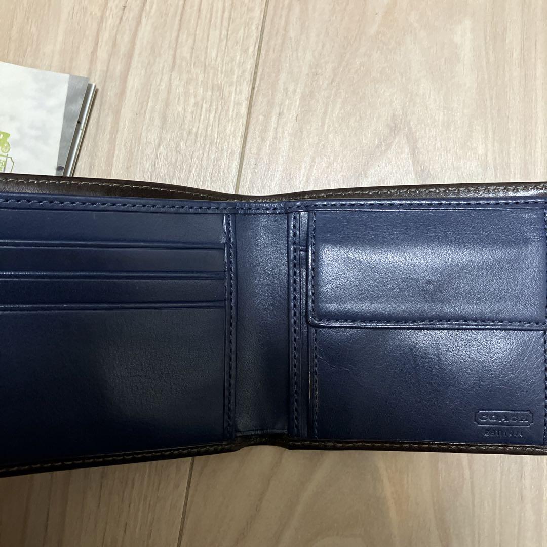 COACH 二つ折り財布 ダークブラウン新 デザイン