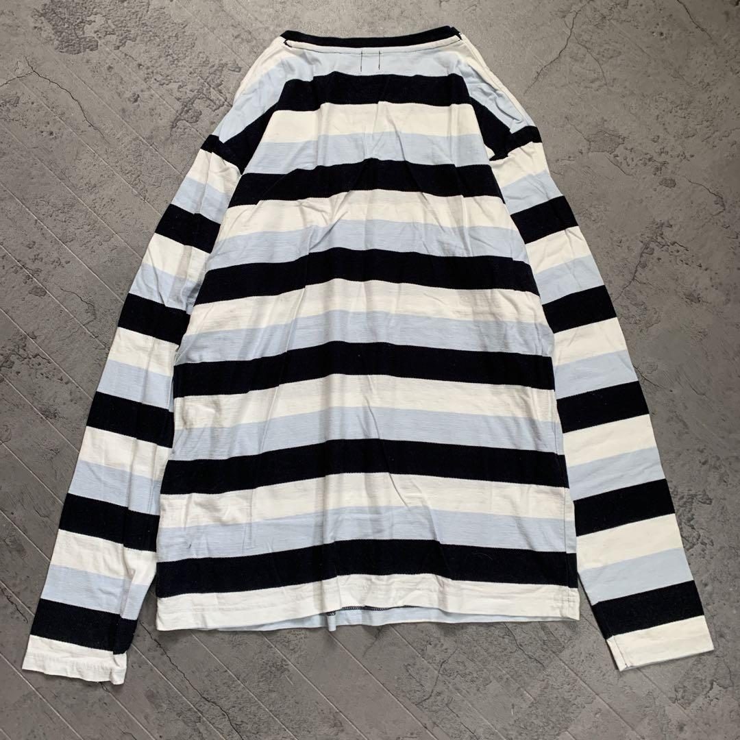 【TAKEO KIKUCHI】(2)ボーダー ニット ロング Tシャツ