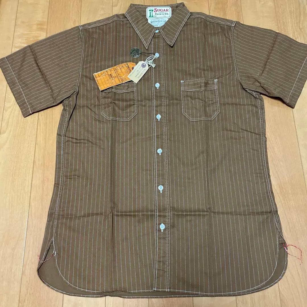 シュガーケーン　ウォバッシュ　サイズXL 半袖ワークシャツ