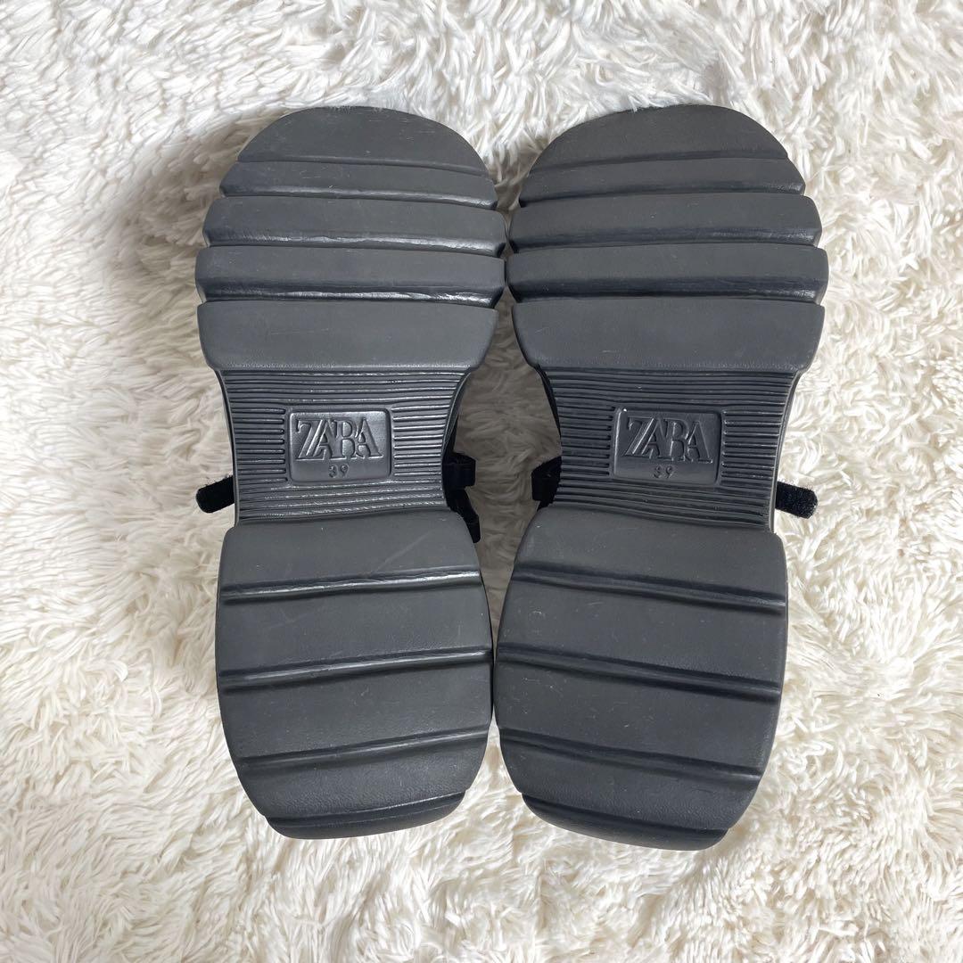 【美品】ZARA ザラ バレエフラットスニーカー 厚底 サイズ39 (25cm)