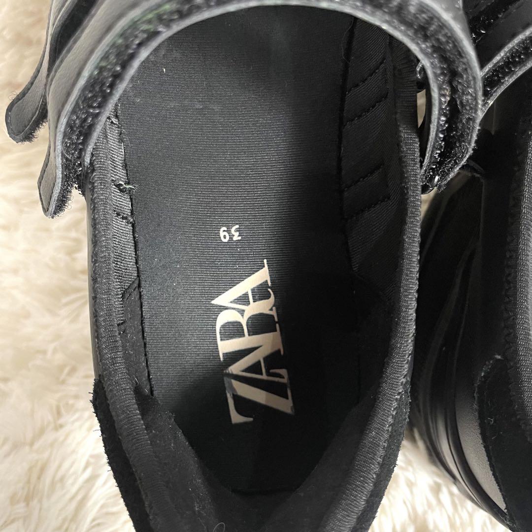 【美品】ZARA ザラ バレエフラットスニーカー 厚底 サイズ39 (25cm)