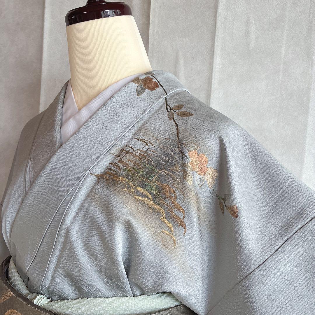 訪問着 フルセット 着物 正絹 趣のある風景 G7 訪問着 フルセット 着物 正絹 趣のある風景 G7