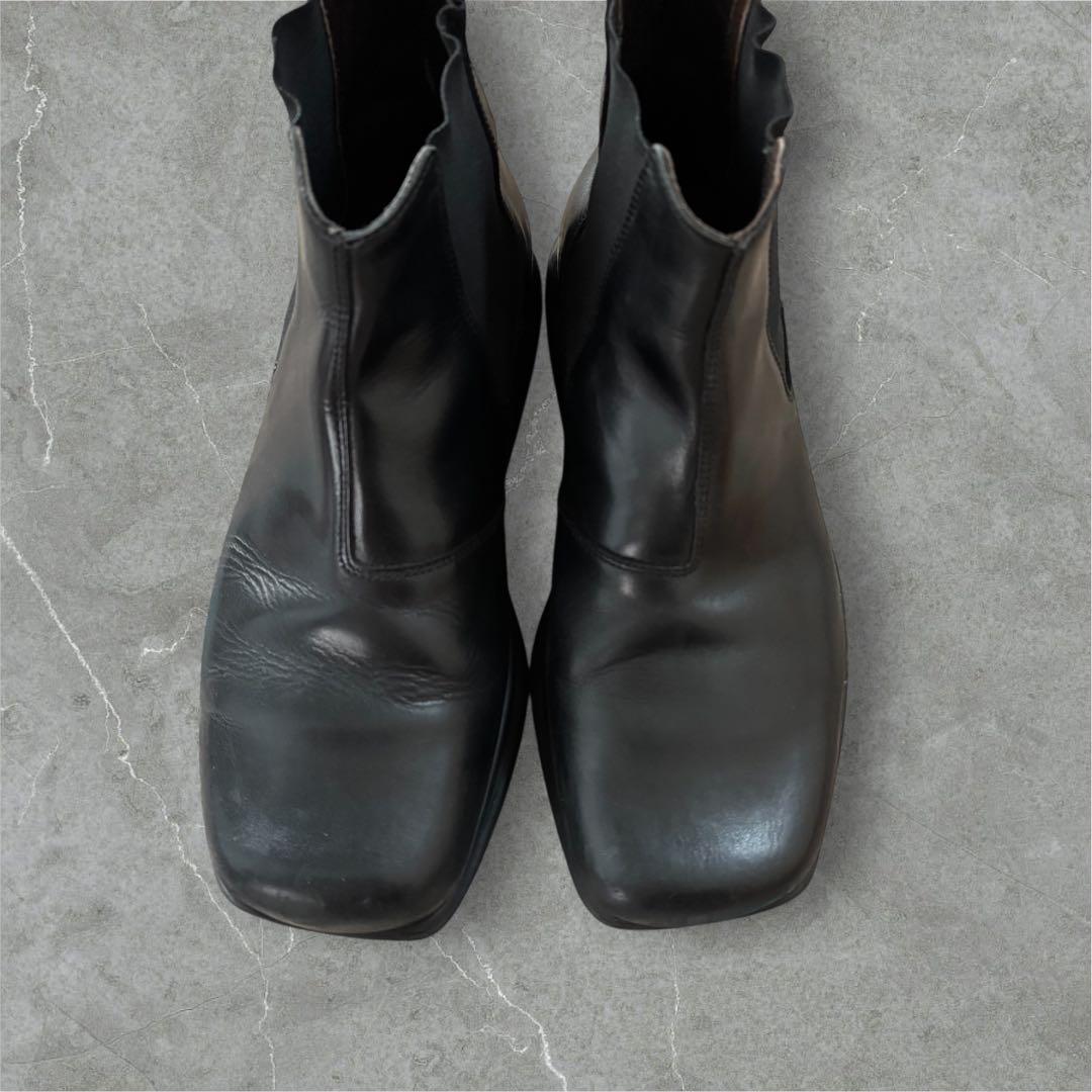 靴 Hawkins Leather square tue boots BLK
