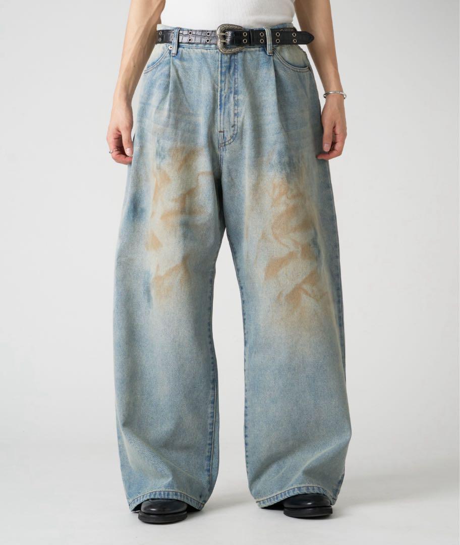 kutir ASSORTED TUCK BAGGY DENIM PANT