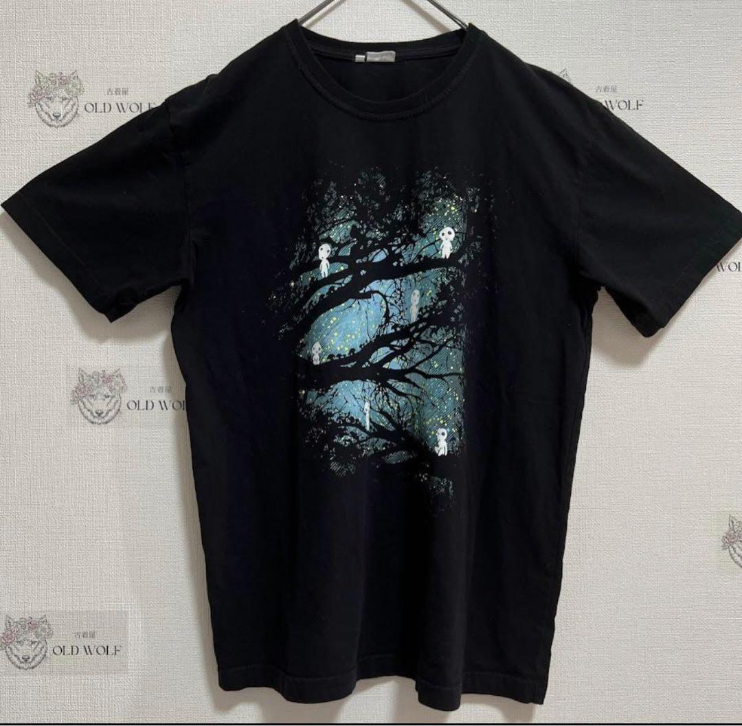 109◇映画　もののけ姫　こだま　Tシャツ　森　USA　古着　コダマ　カラカラ