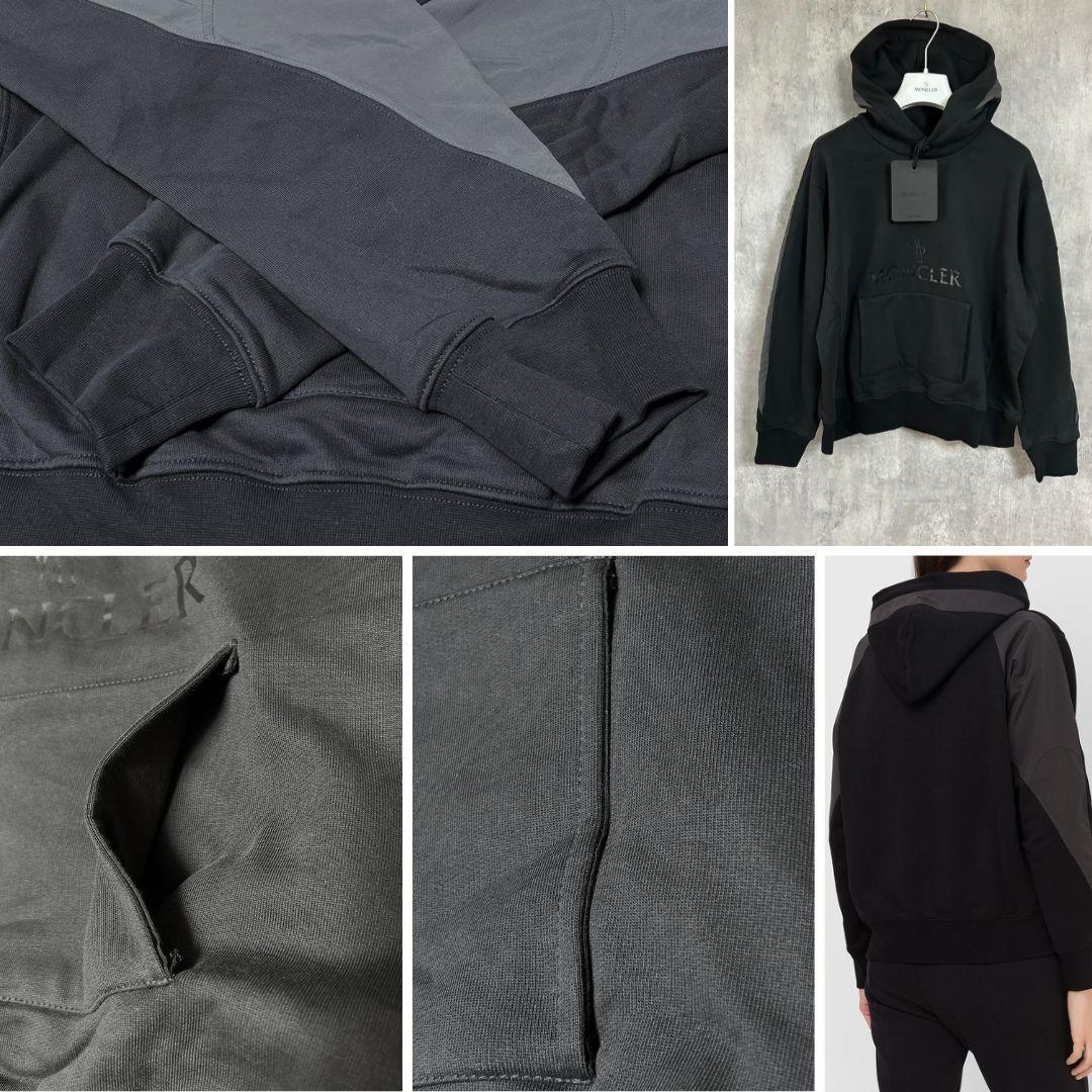 新品☆MONCLER Hoodie Sweater パーカー XS 黒色 女性用