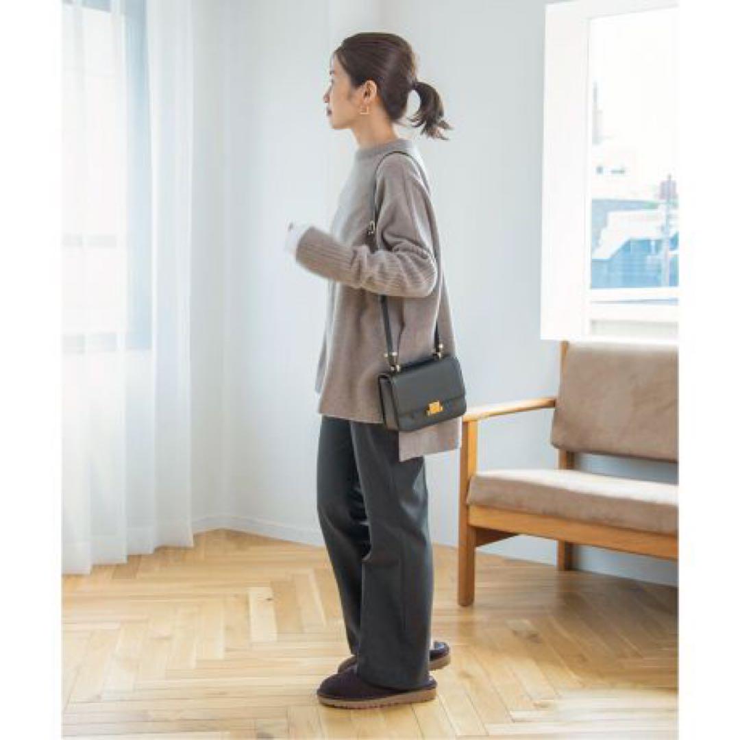 美品 IENA イエナ ウールカシミヤ脇スリットクルーネックプル