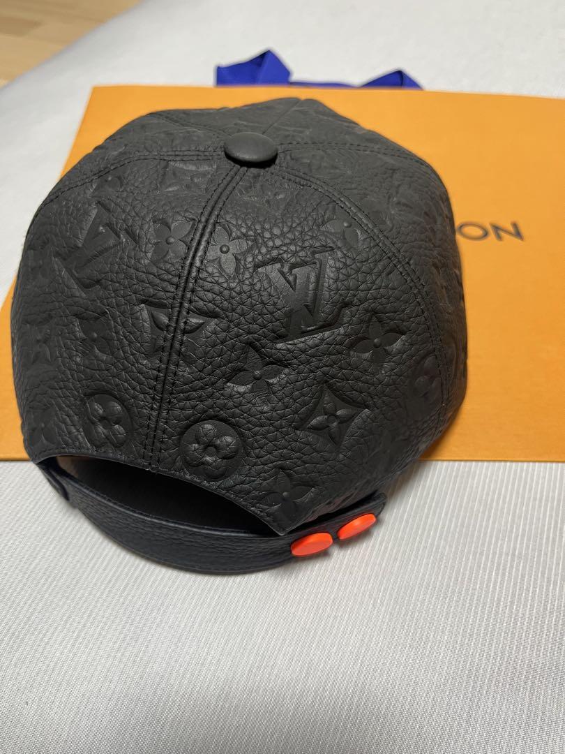 LOUIS VUITTON ブラックレザーキャップ