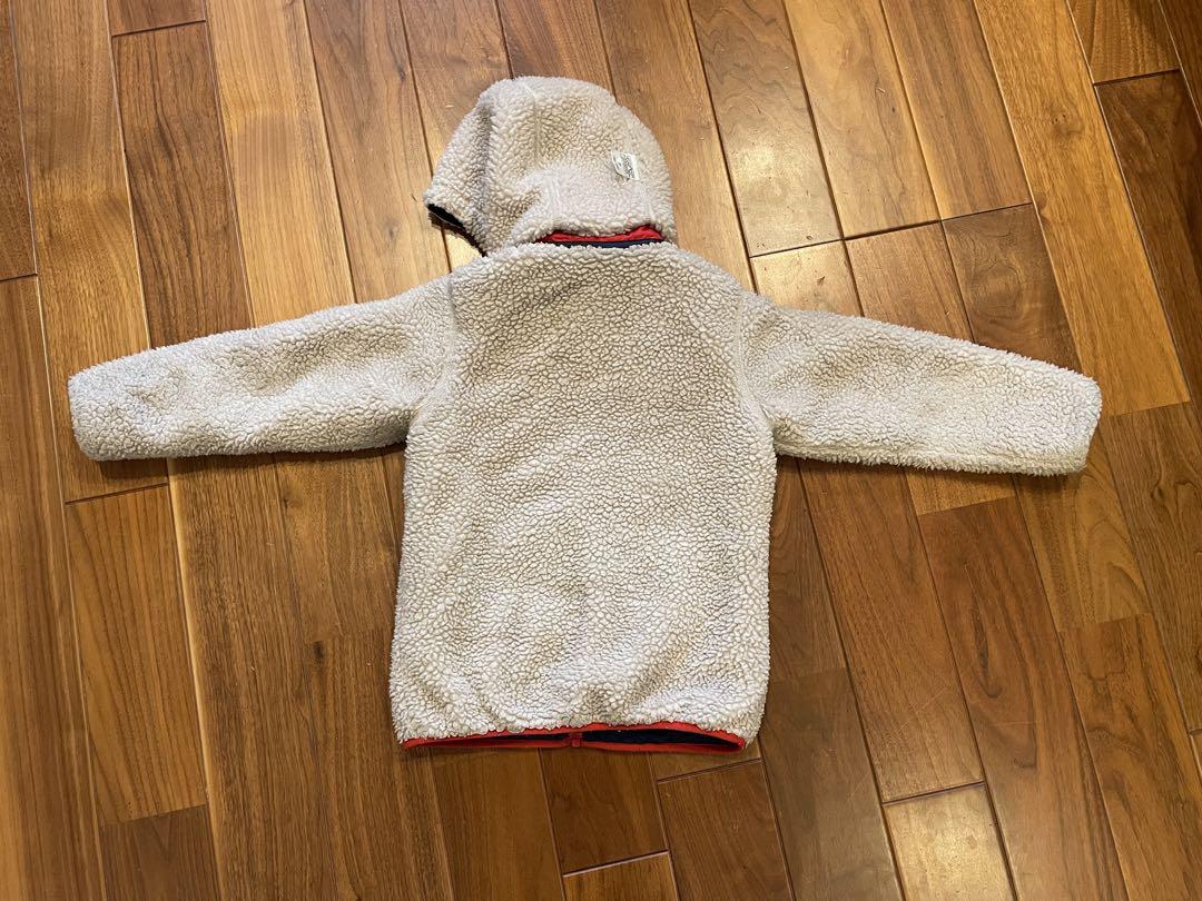 patagonia フード付きダウン ネイビー リバーシブル5T