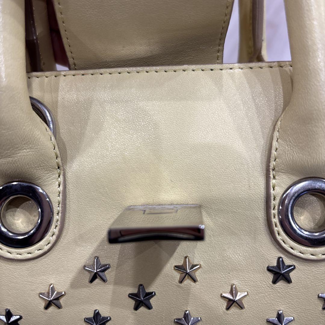 JIMMY CHOO ジミーチュウ レザー ハンドバッグ 星型スタッズ