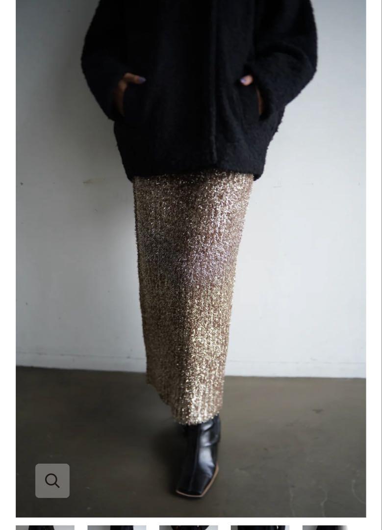 【新品未使用】welinoa ラメスカート　LAME FEATHER SKIRT