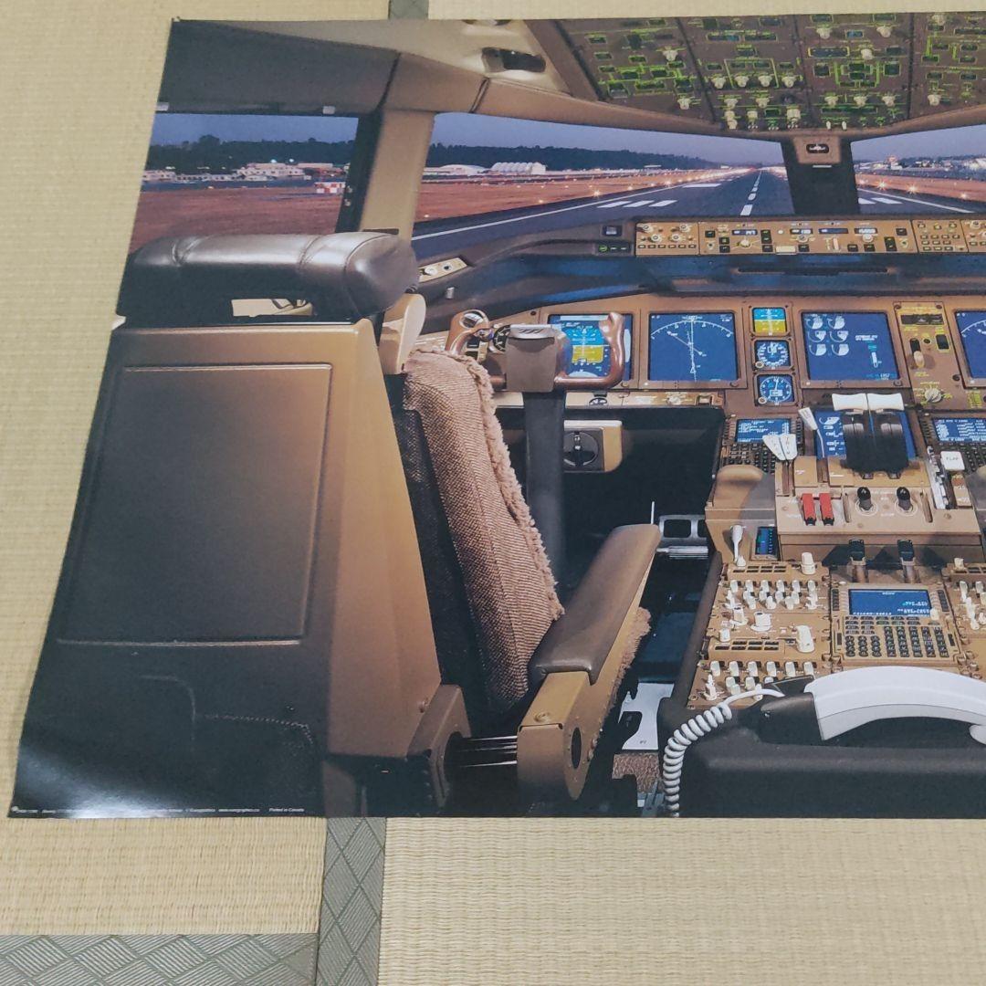 年中無休 Boeing 77 コックピットポスター Www Tonna Com