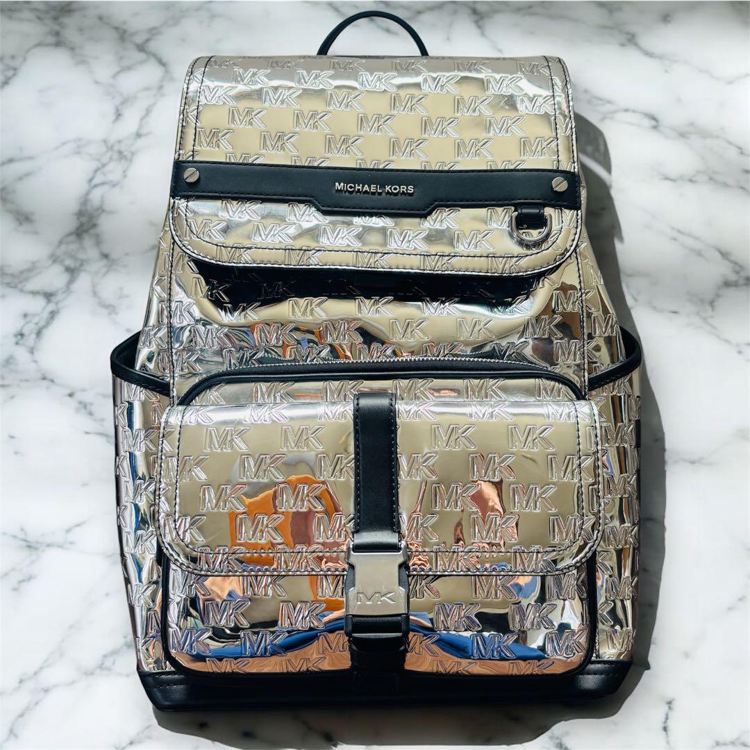 【美品】MK マイケルコース バックパック リュック メタリック