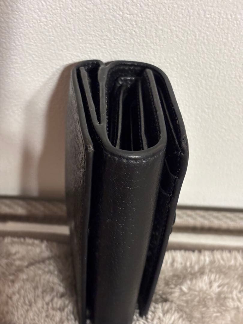 グッチ GUCCI ダブルGウォレット 三つ折り財布 レザー ブラック グッチ GUCCI ダブルGウォレット 三つ折り財布 レザー ブラック