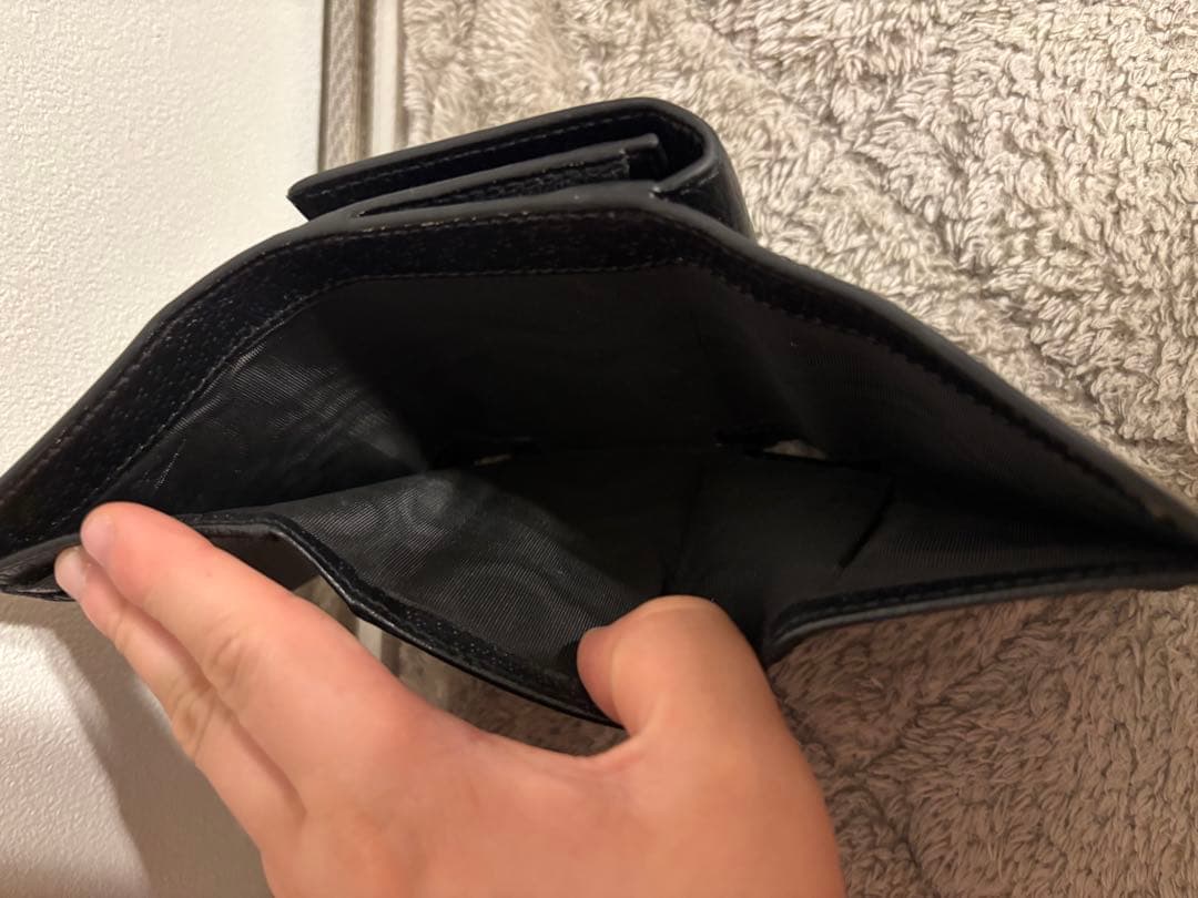 グッチ GUCCI ダブルGウォレット 三つ折り財布 レザー ブラック グッチ GUCCI ダブルGウォレット 三つ折り財布 レザー ブラック