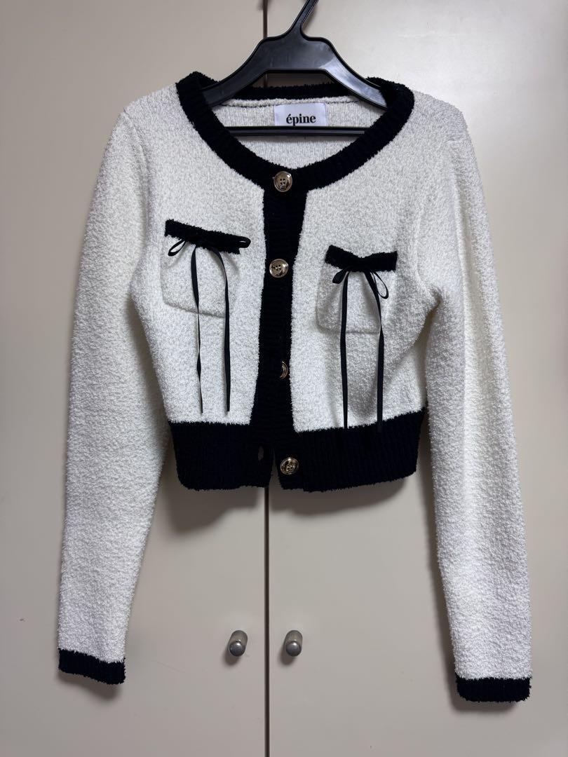 épine ribbon piping cardigan エピヌ カーディガン epine リボンカーディガン