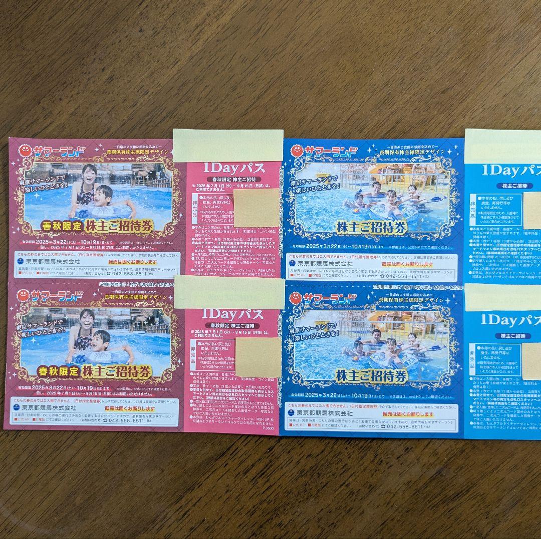 東京サマーランド　優待券