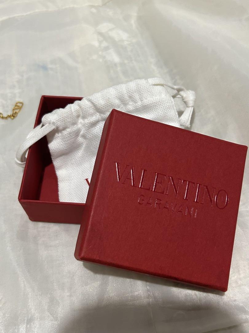 せな様 Valentino Vロゴ メタル X スワロフスキークリスタル ネッ