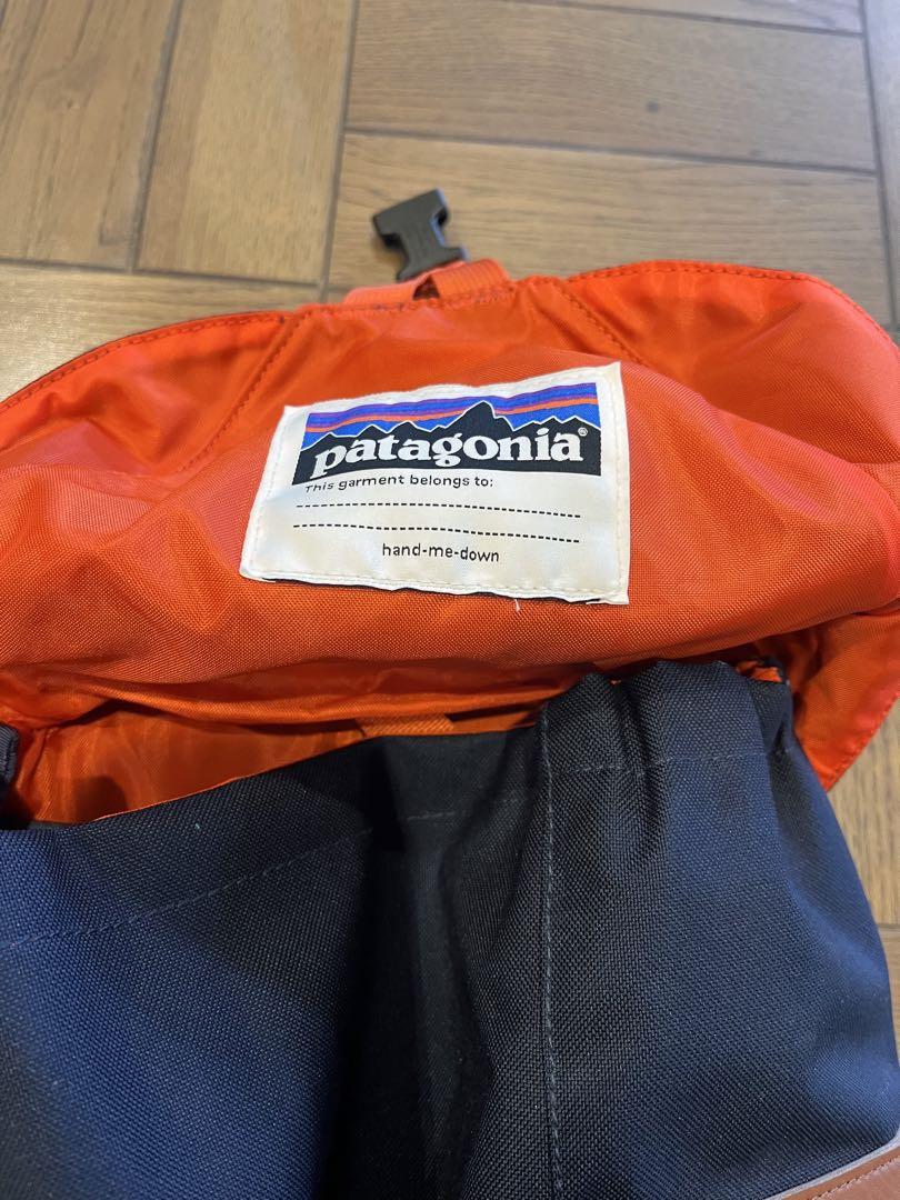 Patagonia 子ども用スノーウェア ネイビー/オレンジ