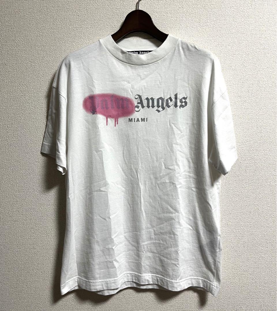 PALM ANGELS T-SHIRT MIAMI SPRAYED LOGO