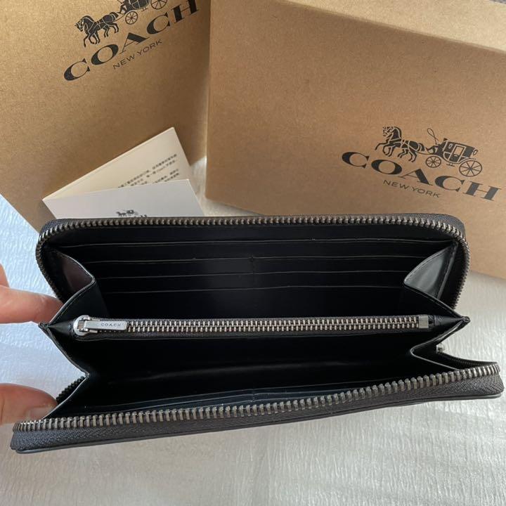 ブラック 新品未使用 コーチ長財布ブラック GRdZi-m55747329465 ポケット