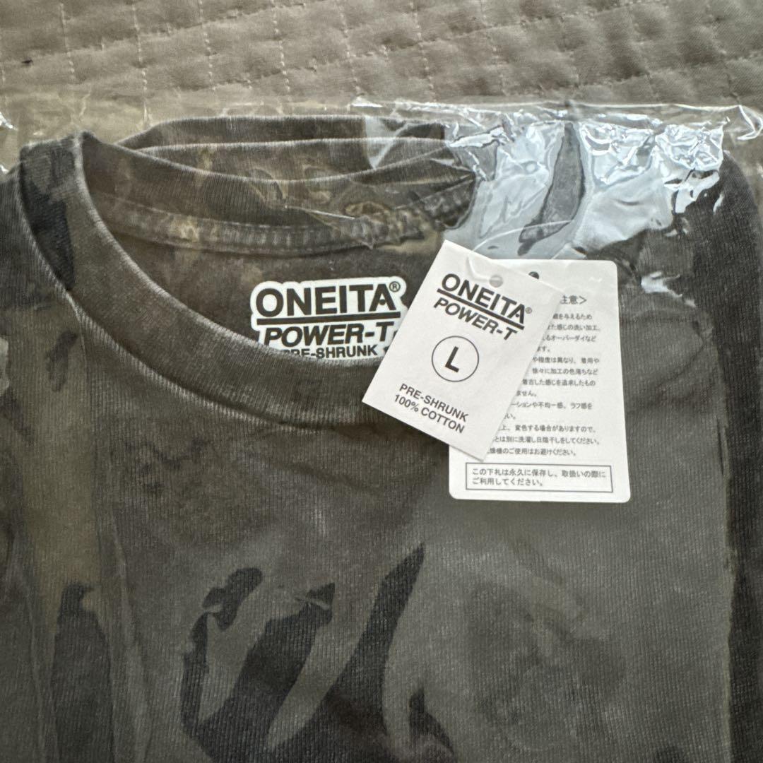 新品　ONEITA ケミカルウォッシュヘビーウェイトTシャツ ブラック　サイズL