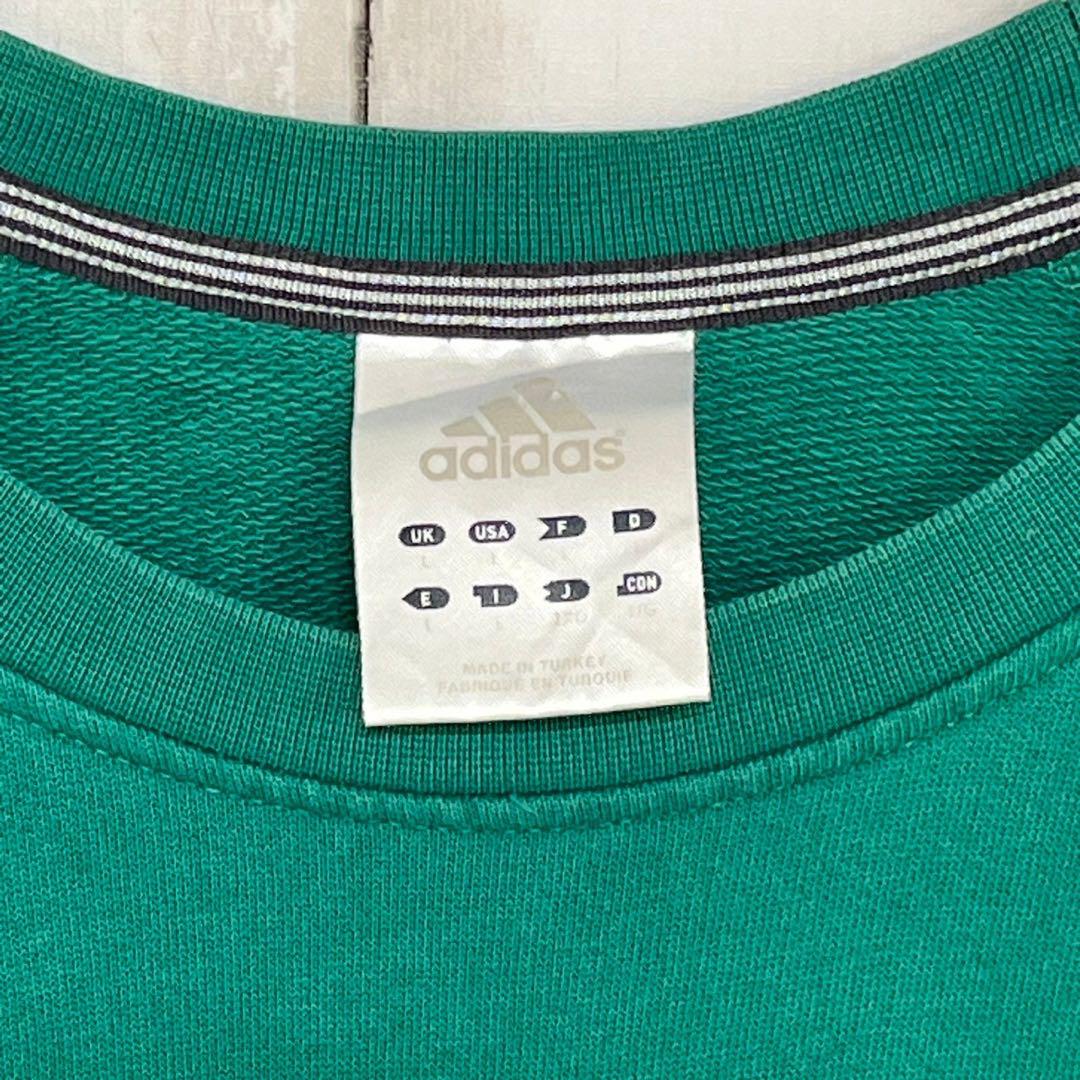 adidas アディダス スウェット 2XL センターロゴ 刺繍ロゴ 90s