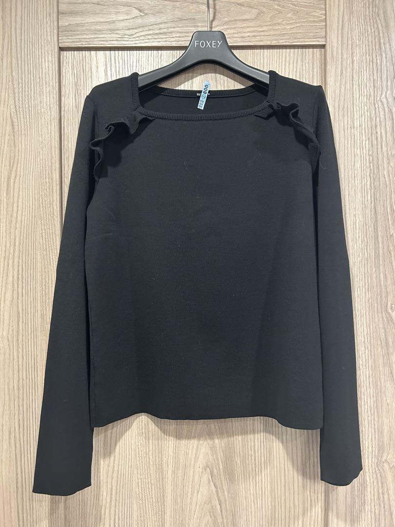 FOXEY☆フォクシーKnit Top Freesi ブラック42長袖