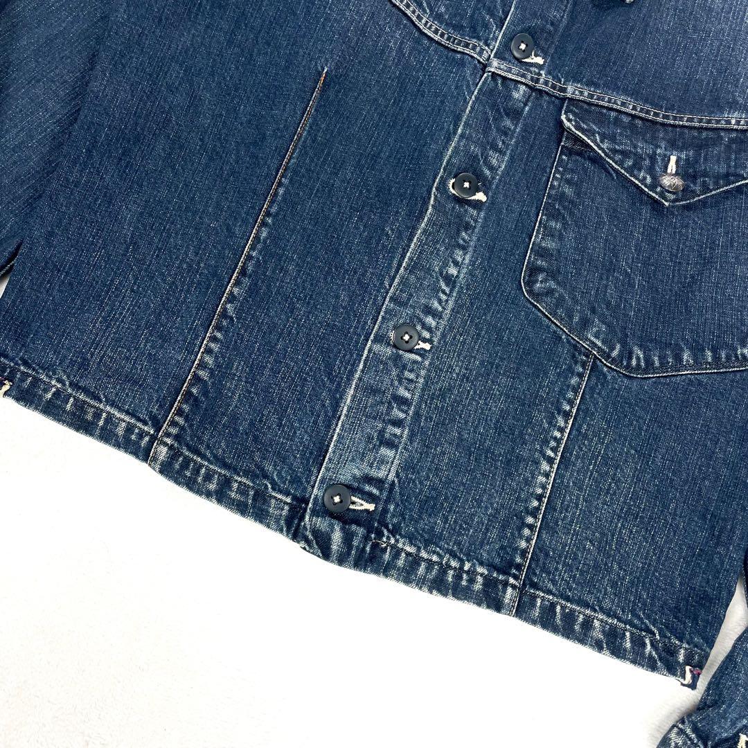 【美品•希少XL】 45R インディゴ デニムジャケット Gジャン コンチョ