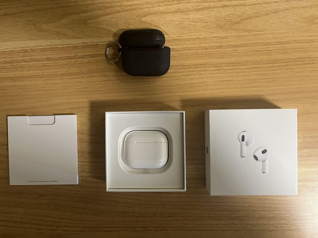 【美品】Airpods3(第3世代) 箱、充電ケーブル、spigenケース付