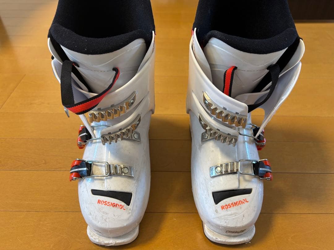 ROSSIGNOL スキーブーツ 子供用ホワイト/レッド 23.5cm - メルカリ