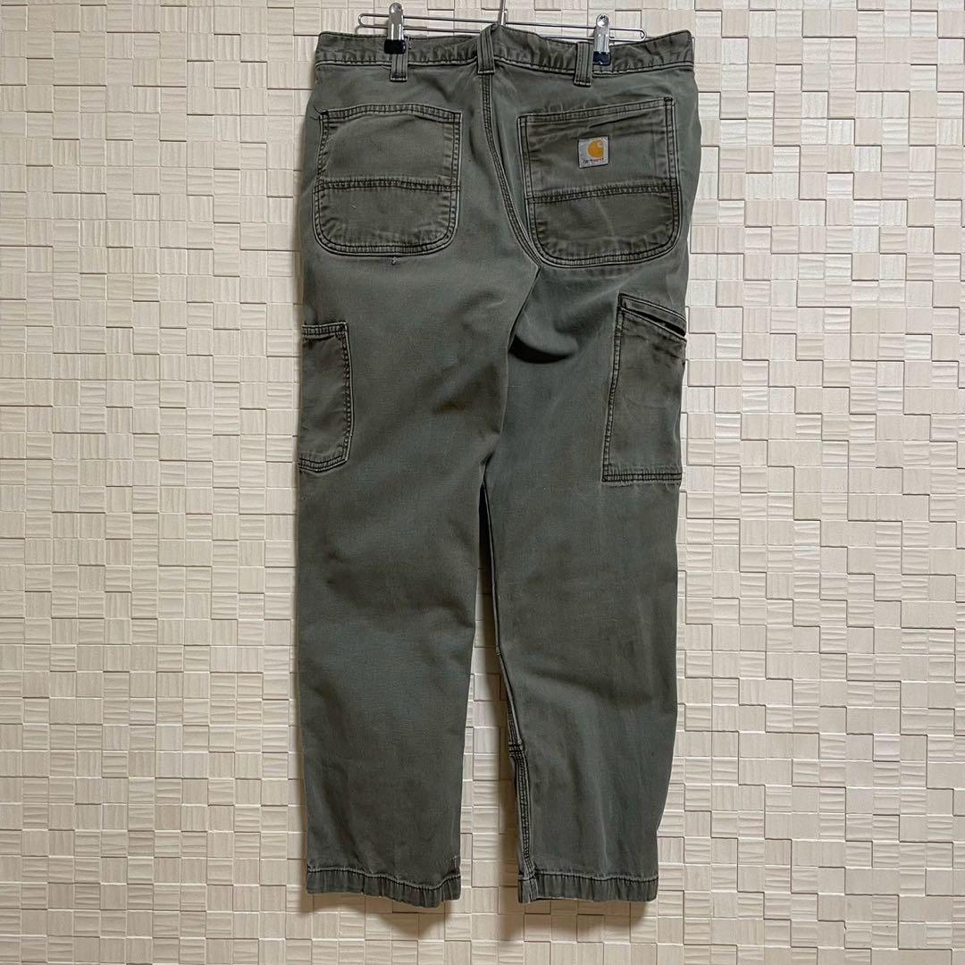 カーハート ダブルニー カーゴパンツ ワーク ワンポイントロゴ W32インチ