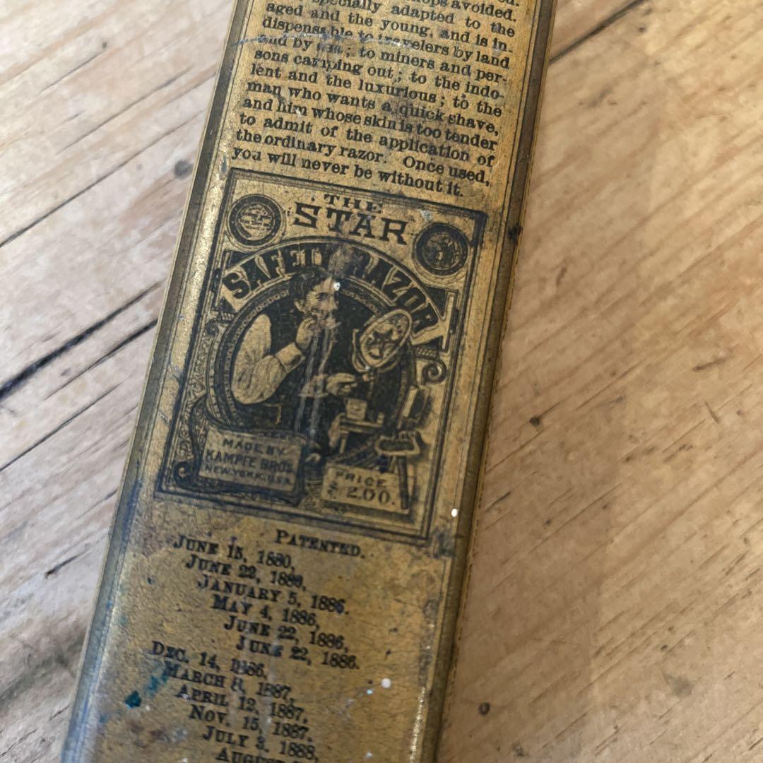 米国1905年頃シェービング理髪店缶
