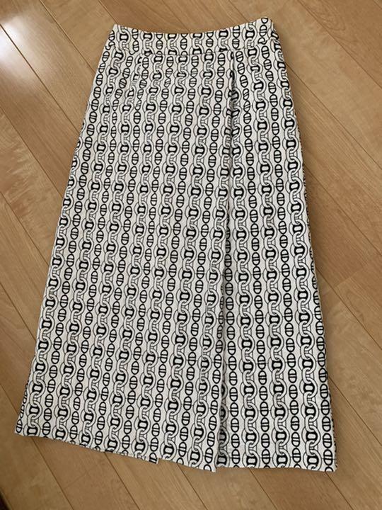 オペークドットクリップチェーン柄スカート