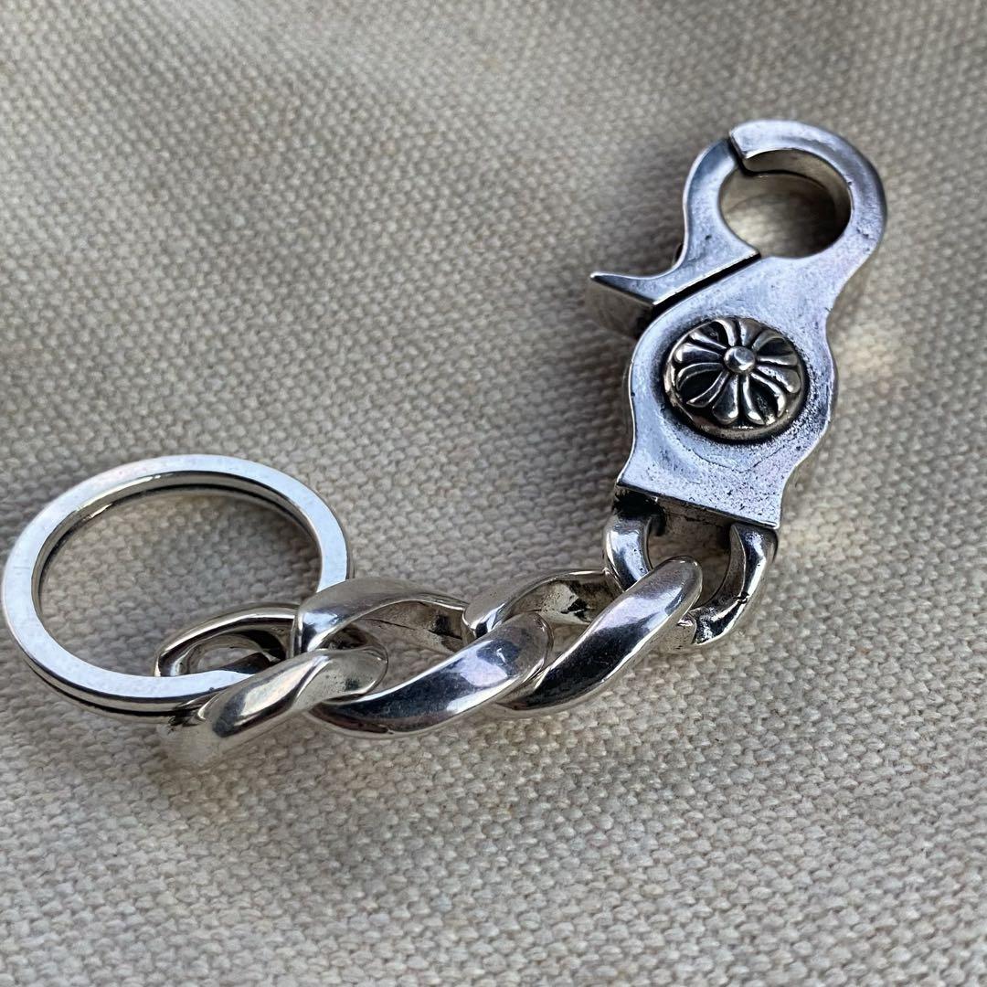 【特価】 シルバー925 新品未使用 クロス ノーブランド クリップ キーホルダー 小物