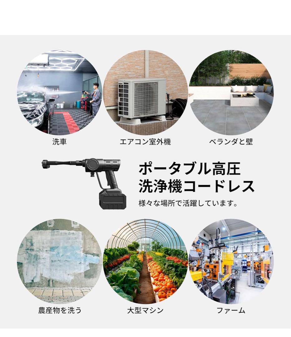 高圧洗浄機 【ぴかぴか洗浄店監修】8MPa 高圧洗浄機 コードレス