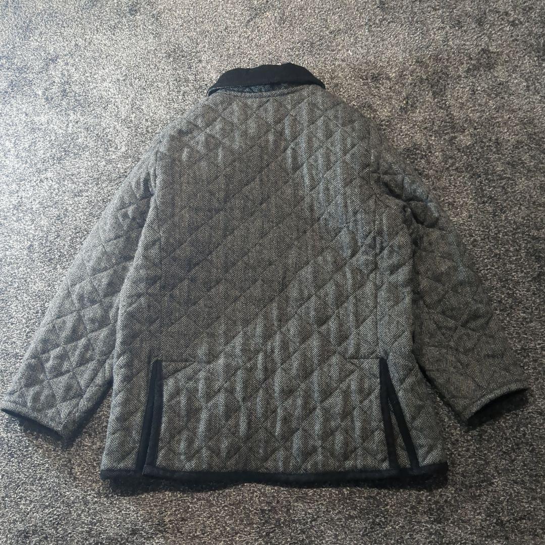 LAVENHAM グレー ヘリンボーン キルティングジャケット 44 大きい LAVENHAM グレー ヘリンボーン キルティングジャケット 44 大きい